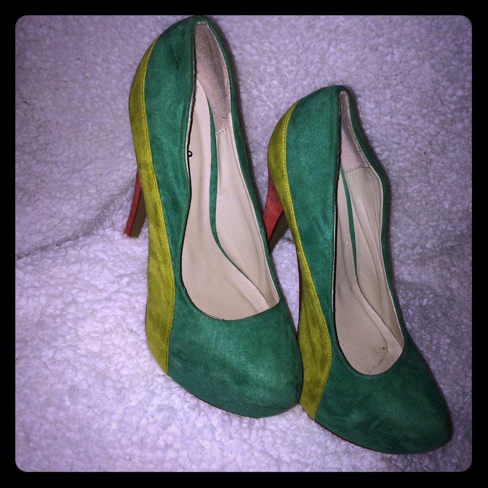 Multicolored 6inch high heels